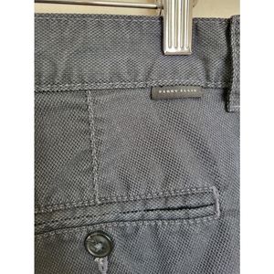 Mens Perry Ellis slim fit trouser pant textured navy blue/gray color Size 32